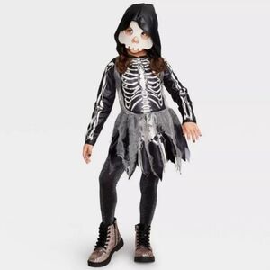 NWT Hyde and Eek Mystic Bones Skeleton Dress Girl's Halloween Costume Spooky New